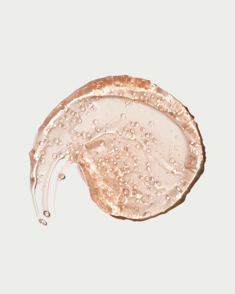 Product swatch of the Microencapsulated Moisturizer showing the gel formula and hydrating beads.
